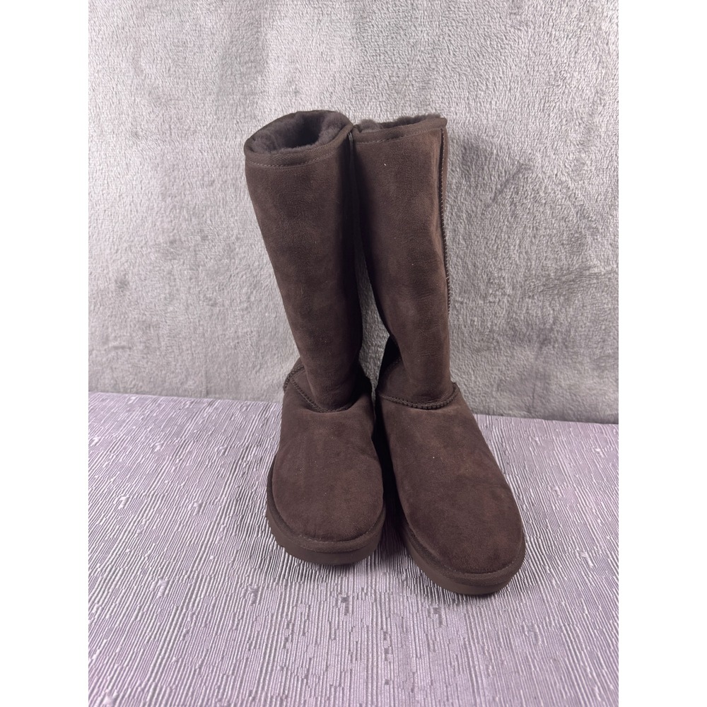 UGG Classic Tall II Chocolate Brown Suede Sheepskin Boots 1016224 Womens 10